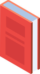 Flat 3d Isometric Red Book