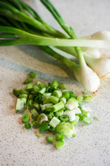 Green onions Chopped raw vegetable peruvian food ingredient