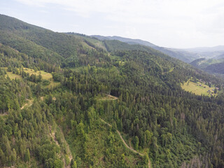 Fototapeta na wymiar Beautiful landscape of mountains. Aerial photo