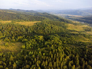 Fototapeta premium Beautiful landscape of mountains. Aerial photo