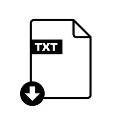 Download txt file - vector icon