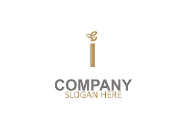 Letter I Golden Business Design