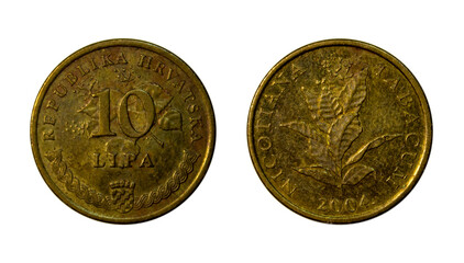 Ten Croatian lipa coin of 2004