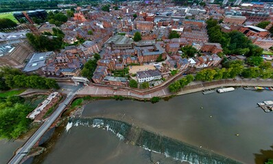 Chester, Cheshire UK - aerial view
