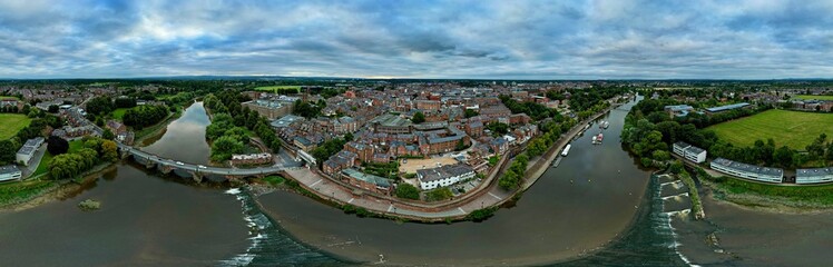 Chester, Cheshire UK - aerial view