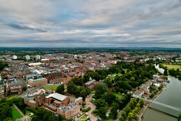 Fototapeta premium Chester, Cheshire UK - aerial view