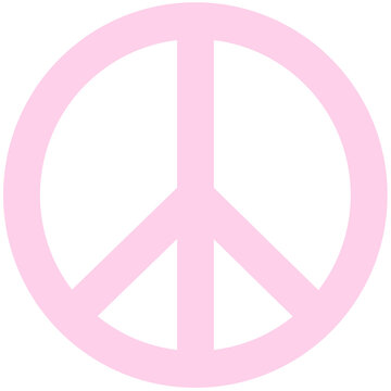pink peace symbol