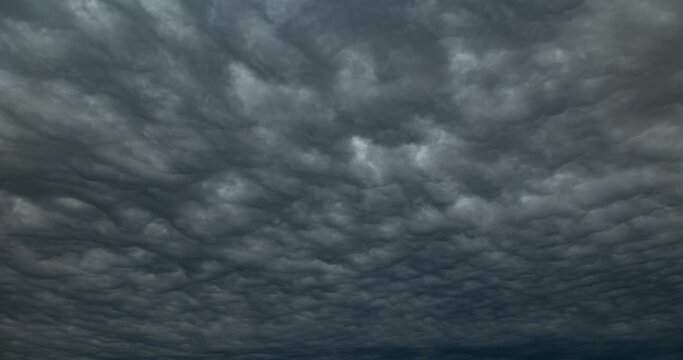 A dramatic cloudscape of undulatus asperatus clouds