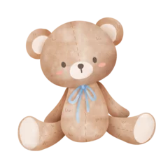 Fotobehang Brown teddy bear © mickiiz_digital_art