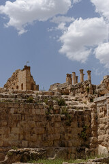 Walls of Jerash city ruins, Jordan