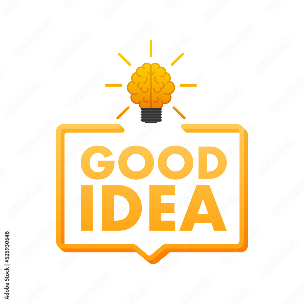 Wall mural Good idea light bulbs. Creative business idea. Vector stock illustration.