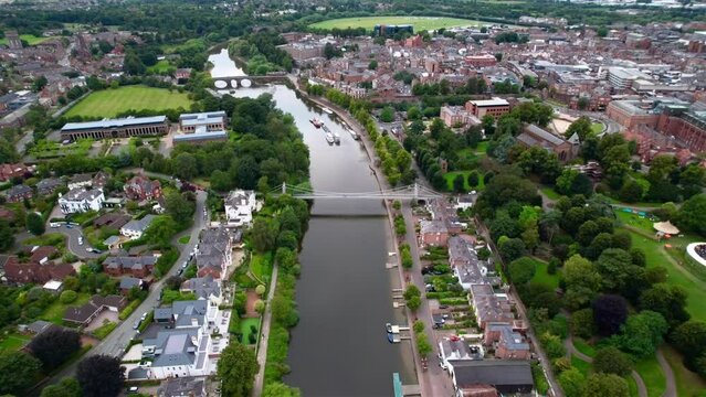 Chester, Cheshire UK - aerial view