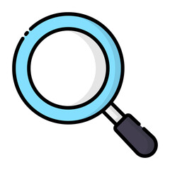Search, magnifying glass icon.