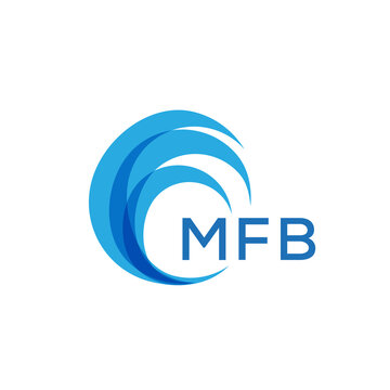 MFB letter logo. MFB blue image on white background. MFB Monogram logo design for entrepreneur and business. MFB best icon.

