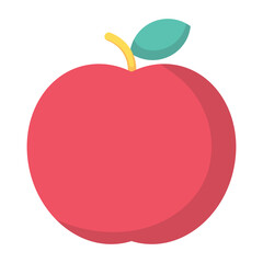 Red apple, fruit icon.