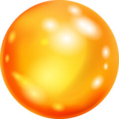 Orange sphere with glares