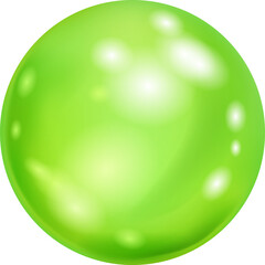 Green sphere with glares