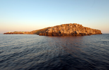 View from seaside on Snake Island (Zmiinyi Island), Black Sea, Odessa, Ukraine, Eastern Europe