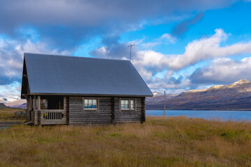 der Leuchtturm Hafnarnesviti im östlichen Island