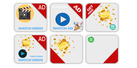 watch ads template designs of banner ad
