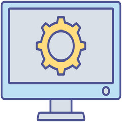 Monitor optimization Isolated Vector icon which can easily modify or edit
