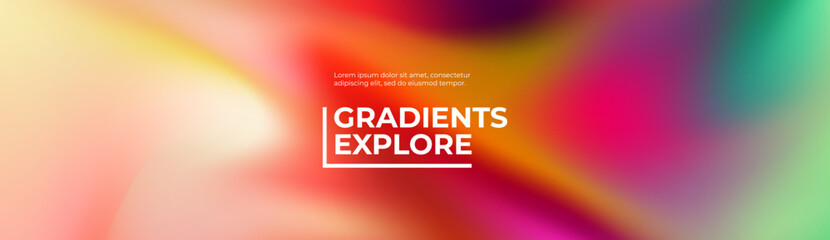 Modern wide background with vibrant gradient.  Vector illustration.