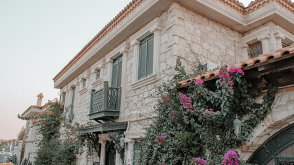 Fototapeta na wymiar Historical and touristic buildings in İzmir Çeşme and Alaçatı.