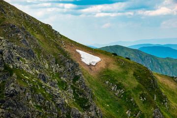 Ice floe in high mountains