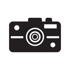 Photography dslr camera icon | Black Vector illustration |