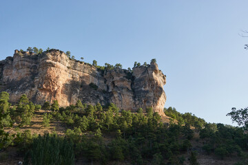 Fototapeta na wymiar landscape of eroded rock cliffs in the sierra of cuenca