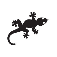 Home gecko animal lizard icon | Black Vector illustration |