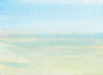 Watercolor background similar to a seascape