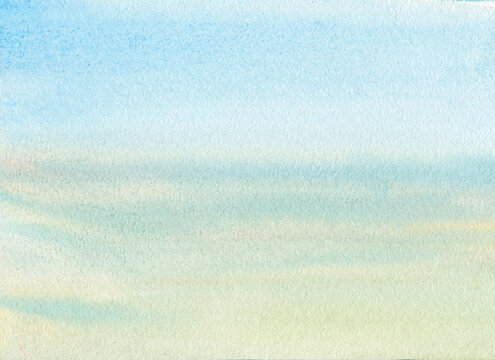 Watercolor background similar to a seascape