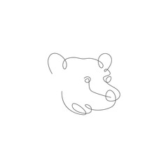 Bear icon logo design illustration