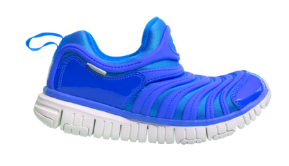 Blue sport running shoes isolated