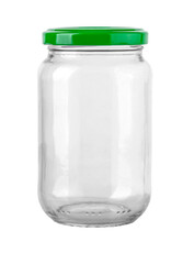 Glass jar isolated