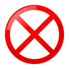red stop sign, no sign icon.