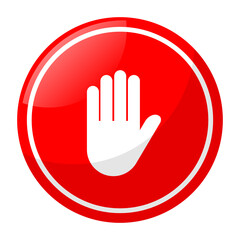 Fototapeta premium red stop sign, no sign icon.