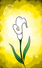 Lily flower with abstract background