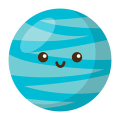 Fototapeta premium kawaii Neptune icon.