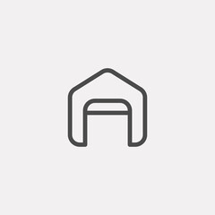 Fototapeta premium Garage vector icon sign symbol