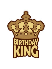 Birthday King Party Logo 