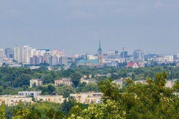 Fototapeta premium City center panorama - Cathedral - Lodz City - Poland