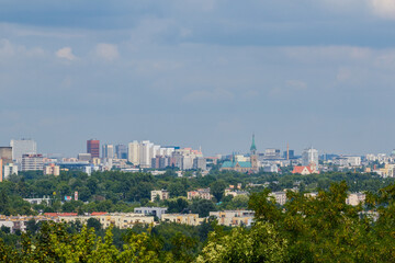 Obraz premium City center panorama - Cathedral - Lodz City - Poland