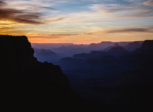 Sunset over Grand Canyon National Park, Arizona from desert view - Powered by Adobe