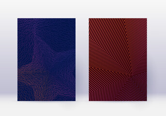 Cover design template set. Abstract lines modern b