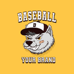 cartoon bear mascot baseball vector illustration