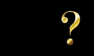 ゴールドのクエスチョンマーク