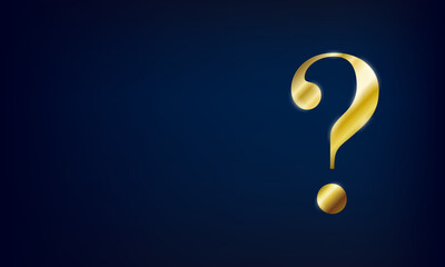 ゴールドのクエスチョンマーク