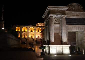 Night lights in the Old Town of Cordoba Spain
